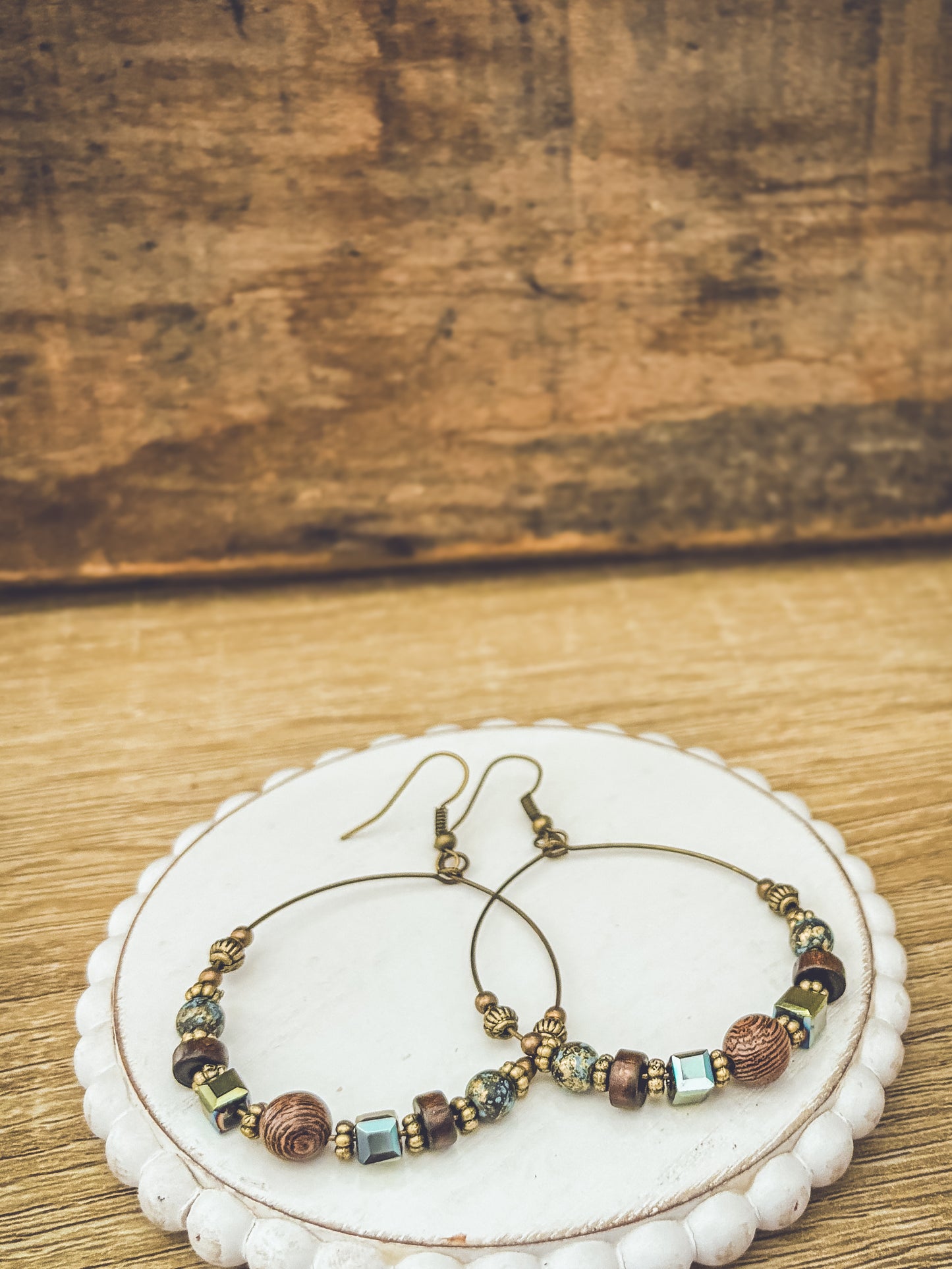 Bohemian Crystal Hoop Earrings