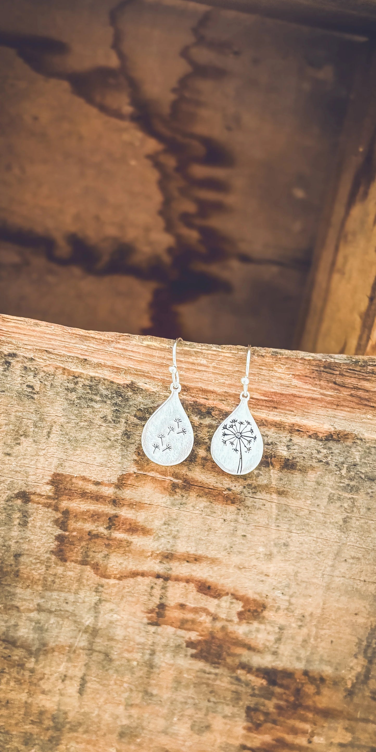 Beautiful Wishing Dandelion Earrings