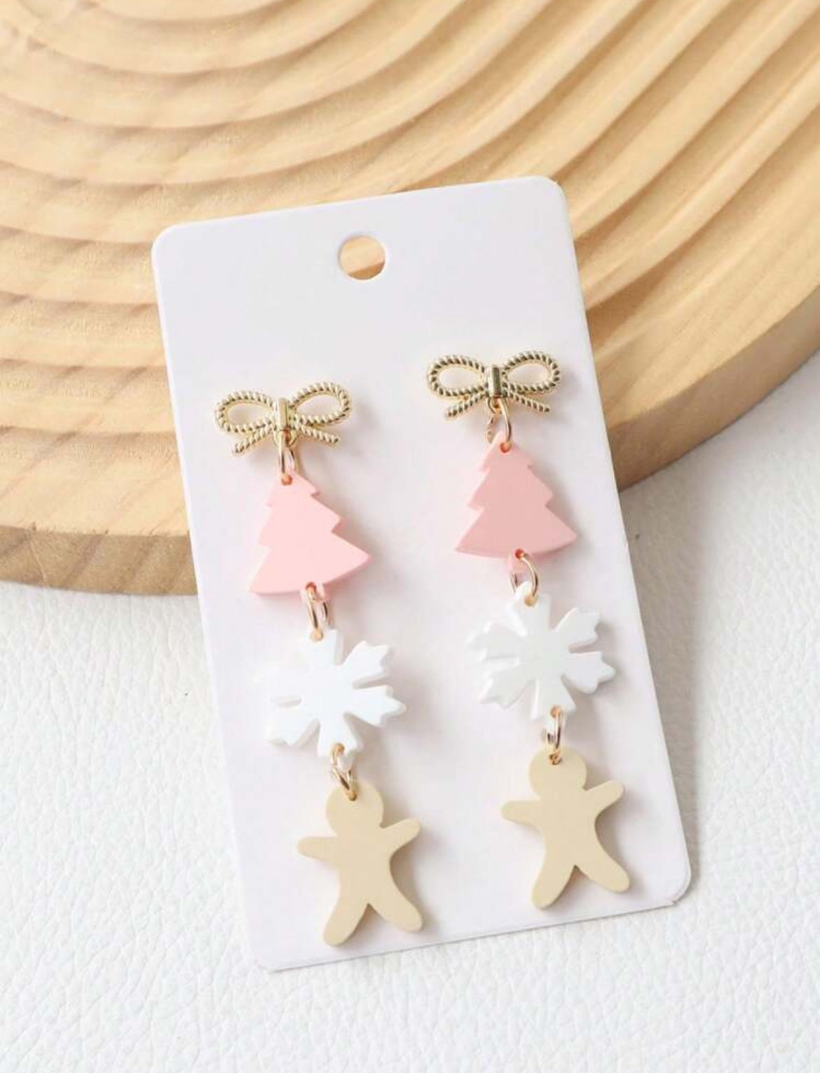 Beautiful Acrylic Christmas Drop Earrings