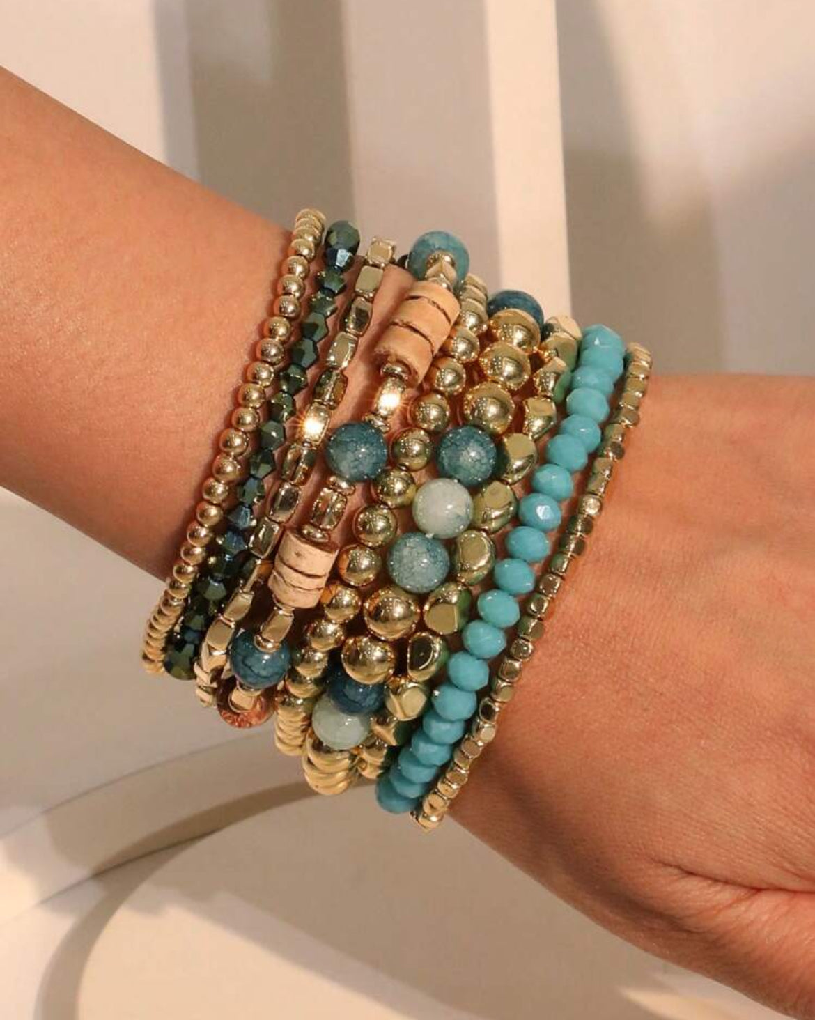 Beautiful 9 Piece Boho Beaded Bracelets
