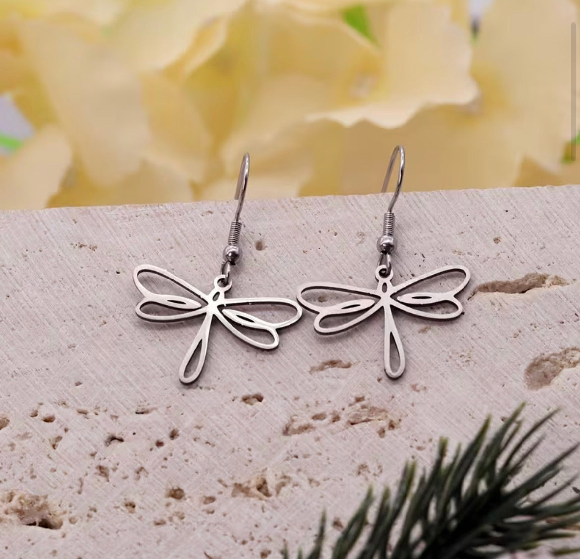 Whimsical Silver or Gold Dragonfly Earrings