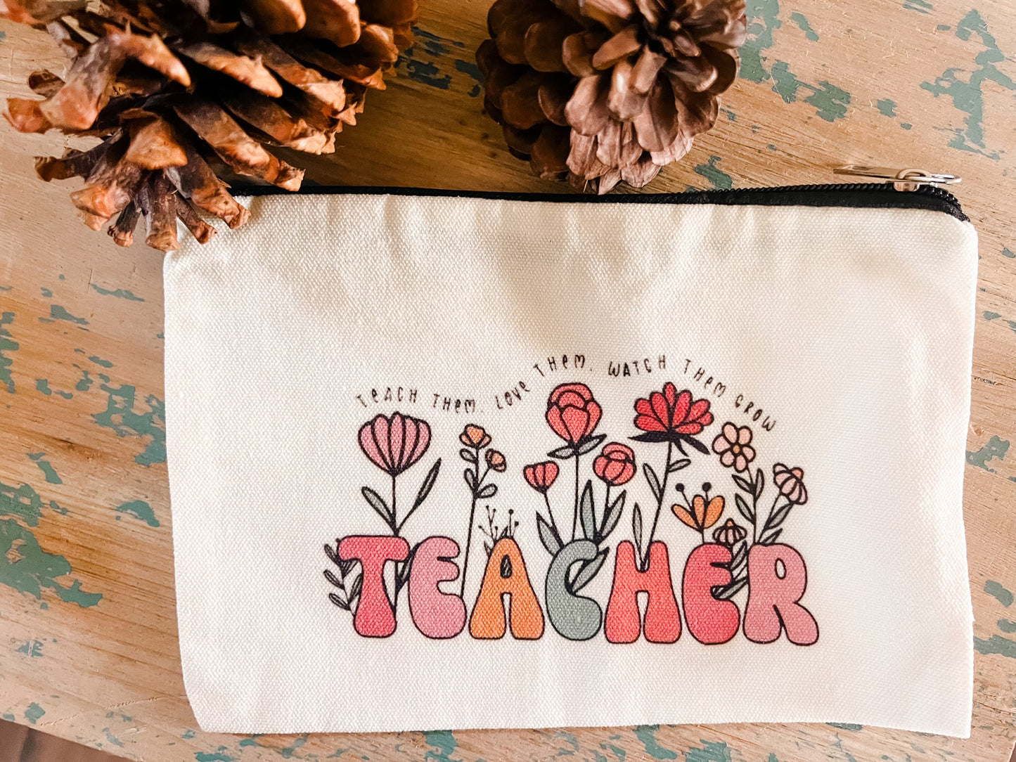 "Teacher" Toiletry/Cosmetic Bag