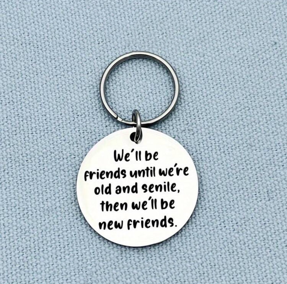 Funny Silver Friends Keychain