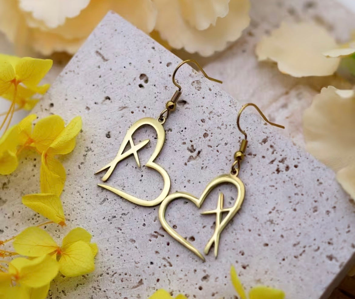 Faithful Heart Drop Earrings