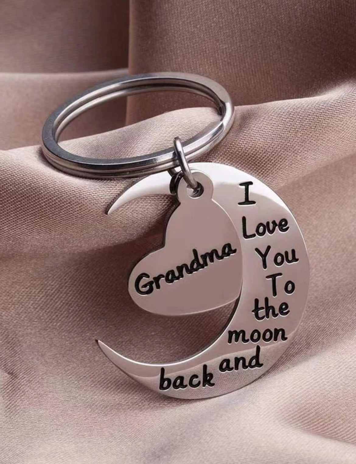 Beautiful Silver Keychain for Grandma