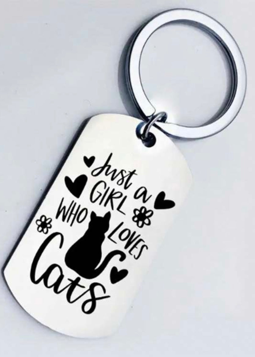 Adorable Cat Lover Keychain