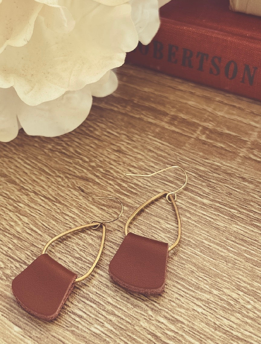 Gorgeous Folded Leather Earrings
