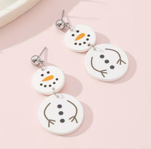 Adorable Snowman Earrings