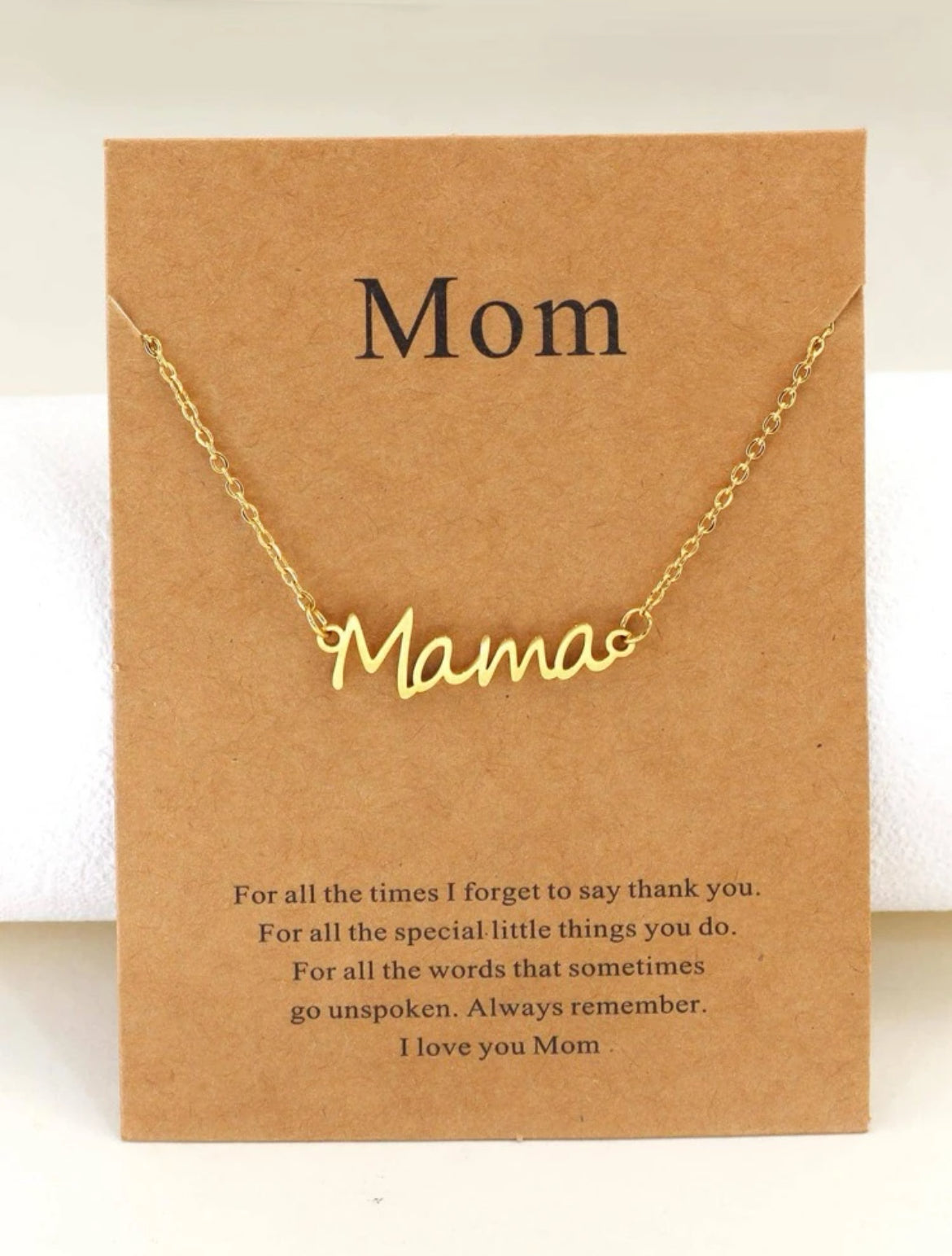 Beautiful Gold or Silver Mama Necklace