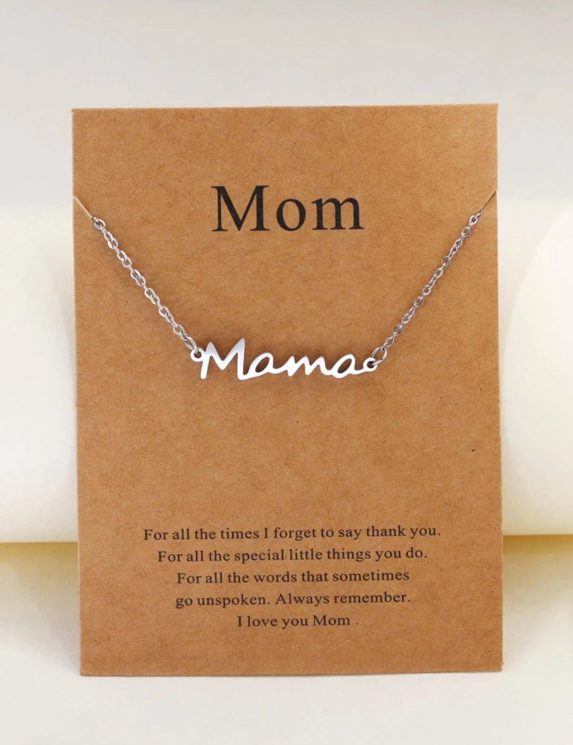 Beautiful Gold or Silver Mama Necklace