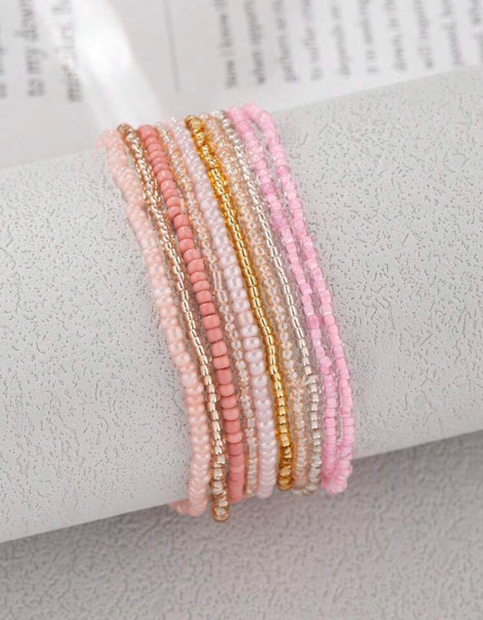 Beautiful 10 Piece Spring Colored Bracelet