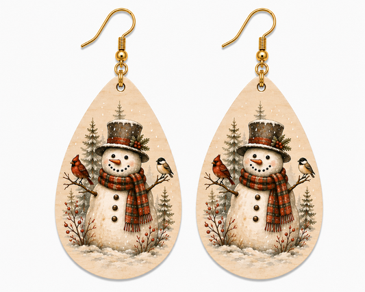 Woodland Snowman Earrings