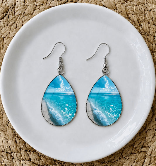 Ocean Breeze Teardrop Earrings