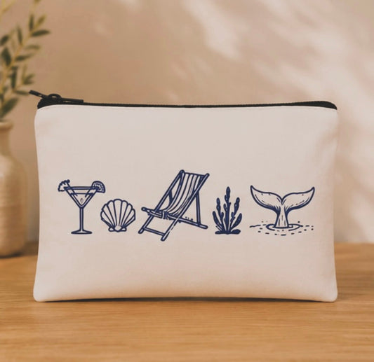Beach Themed Toiletry/Cosmetic Bag
