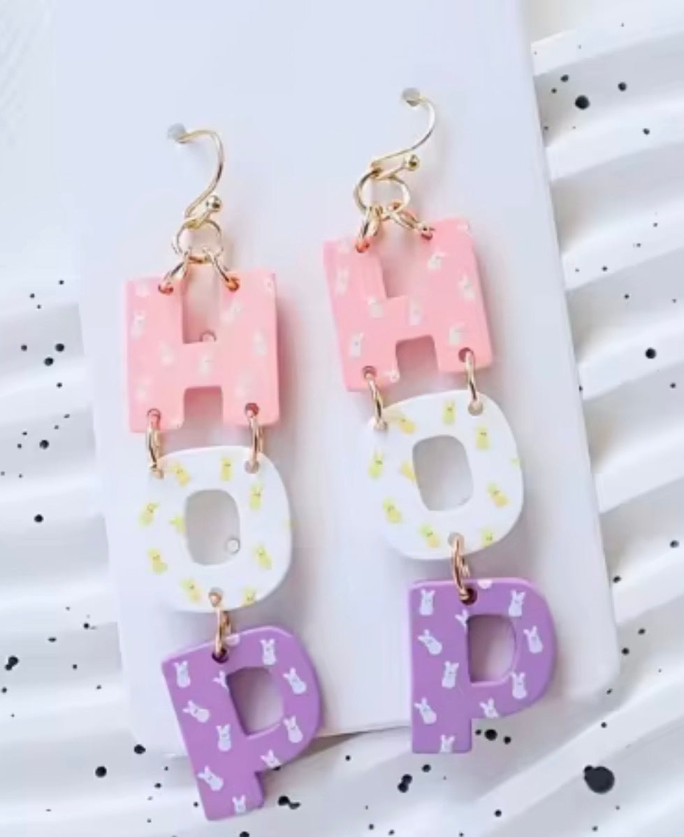 Adorable HOP Earrings for Easter