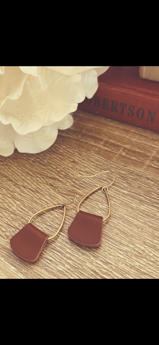 Gorgeous Folded Leather Earrings
