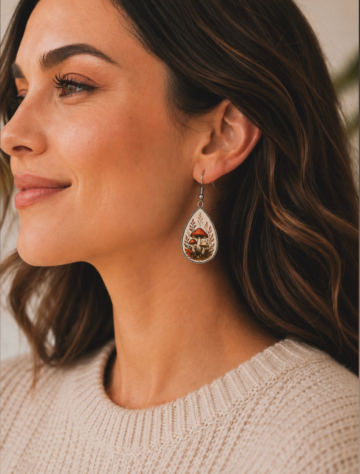 Autumn Woodland Mushroom Earrings