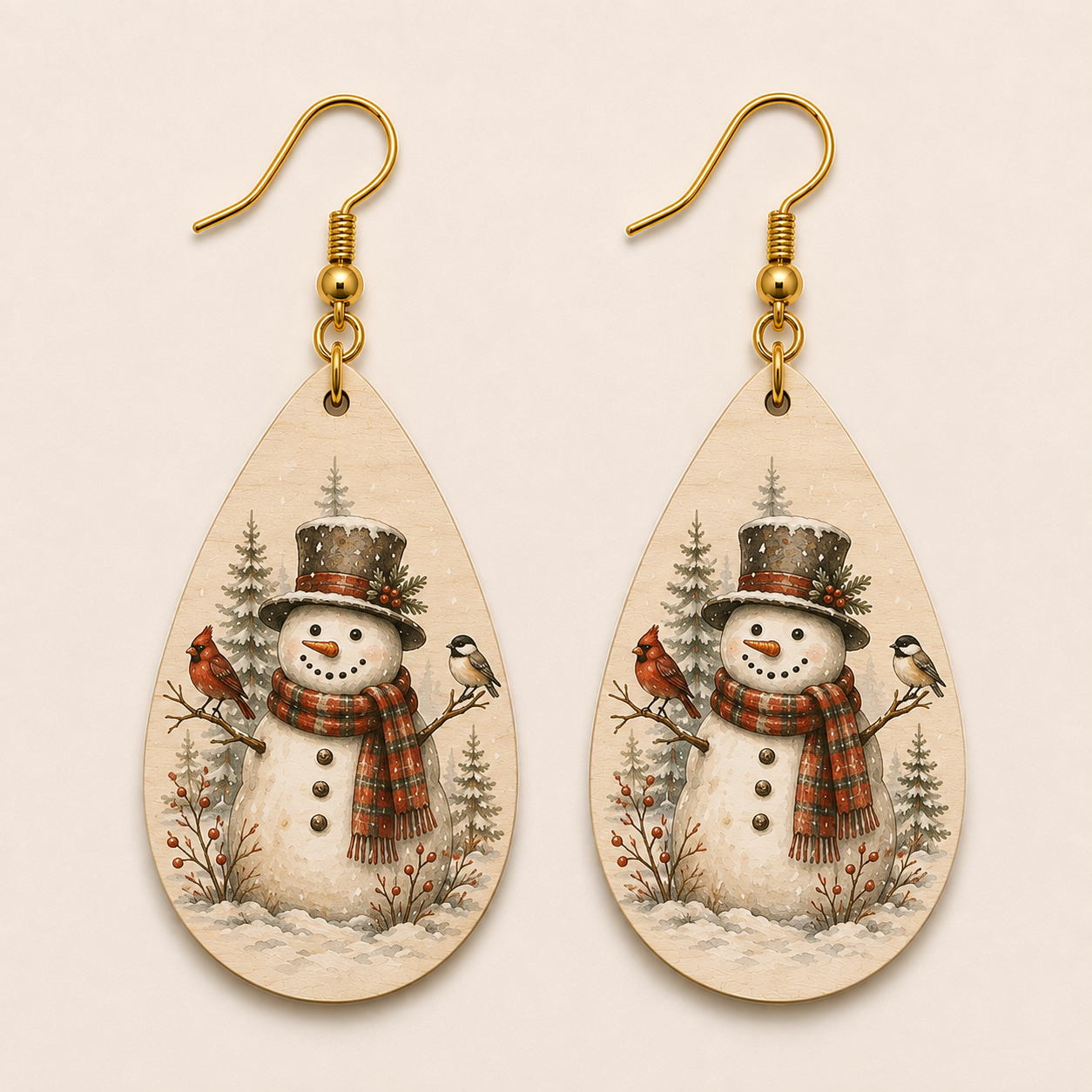 Woodland Snowman Earrings
