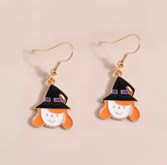 Adorable Witch Halloween Earrings