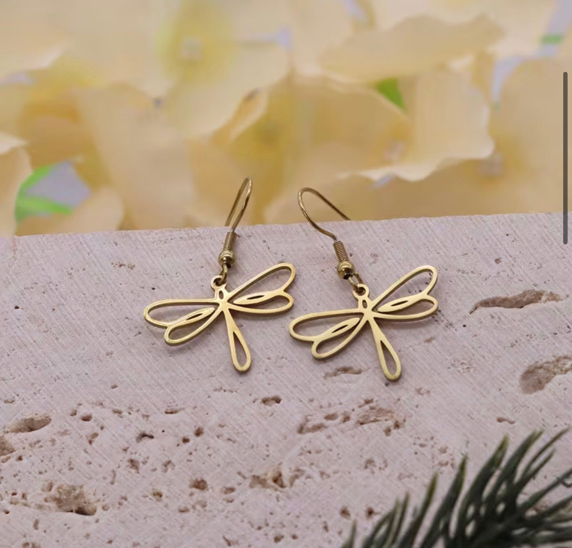 Whimsical Silver or Gold Dragonfly Earrings