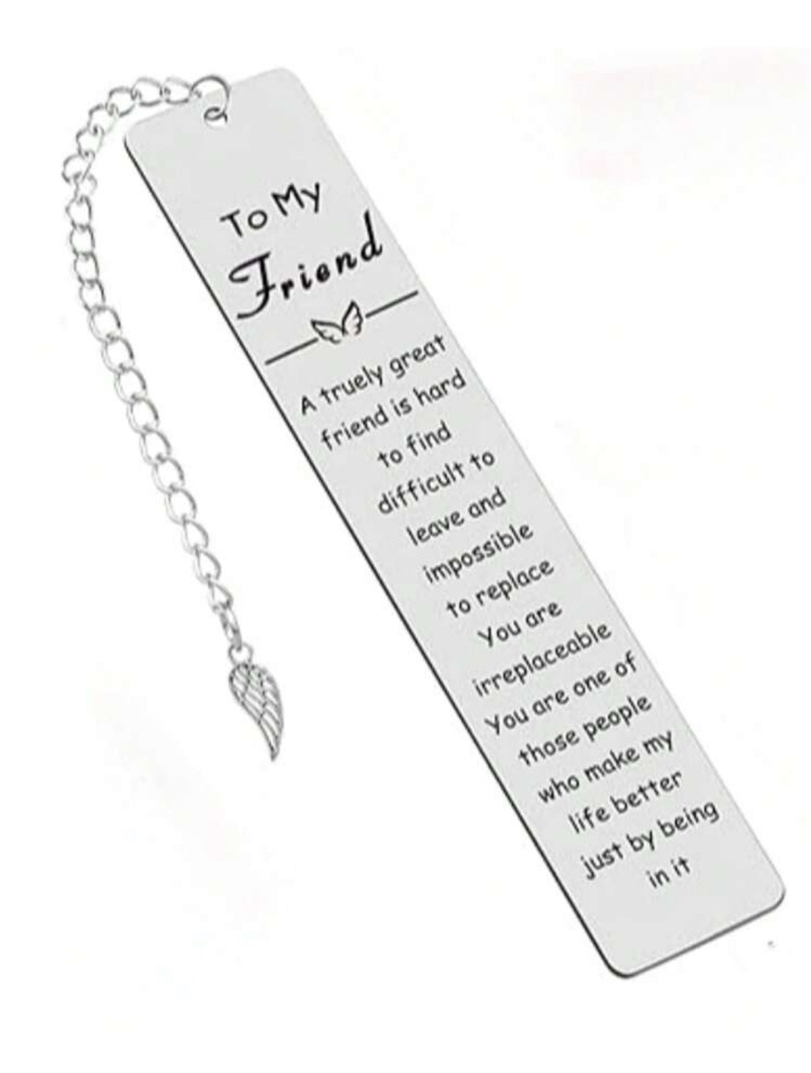 Stainless Steel Friendship Bookmark