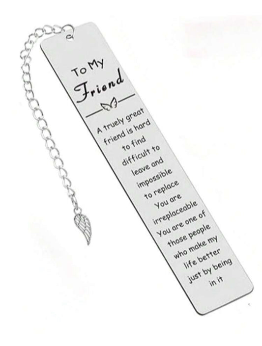 Stainless Steel Friendship Bookmark