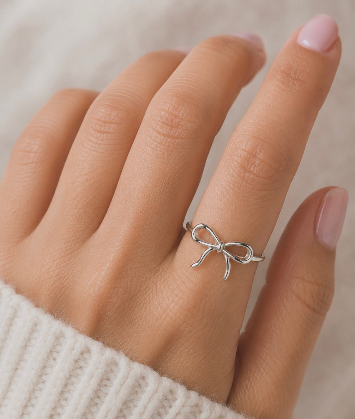 Beautiful Silver Bow Ring