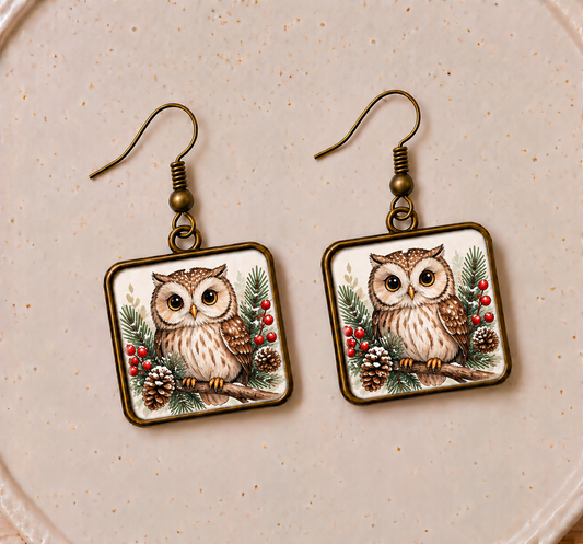 Woodland Owl Earrings