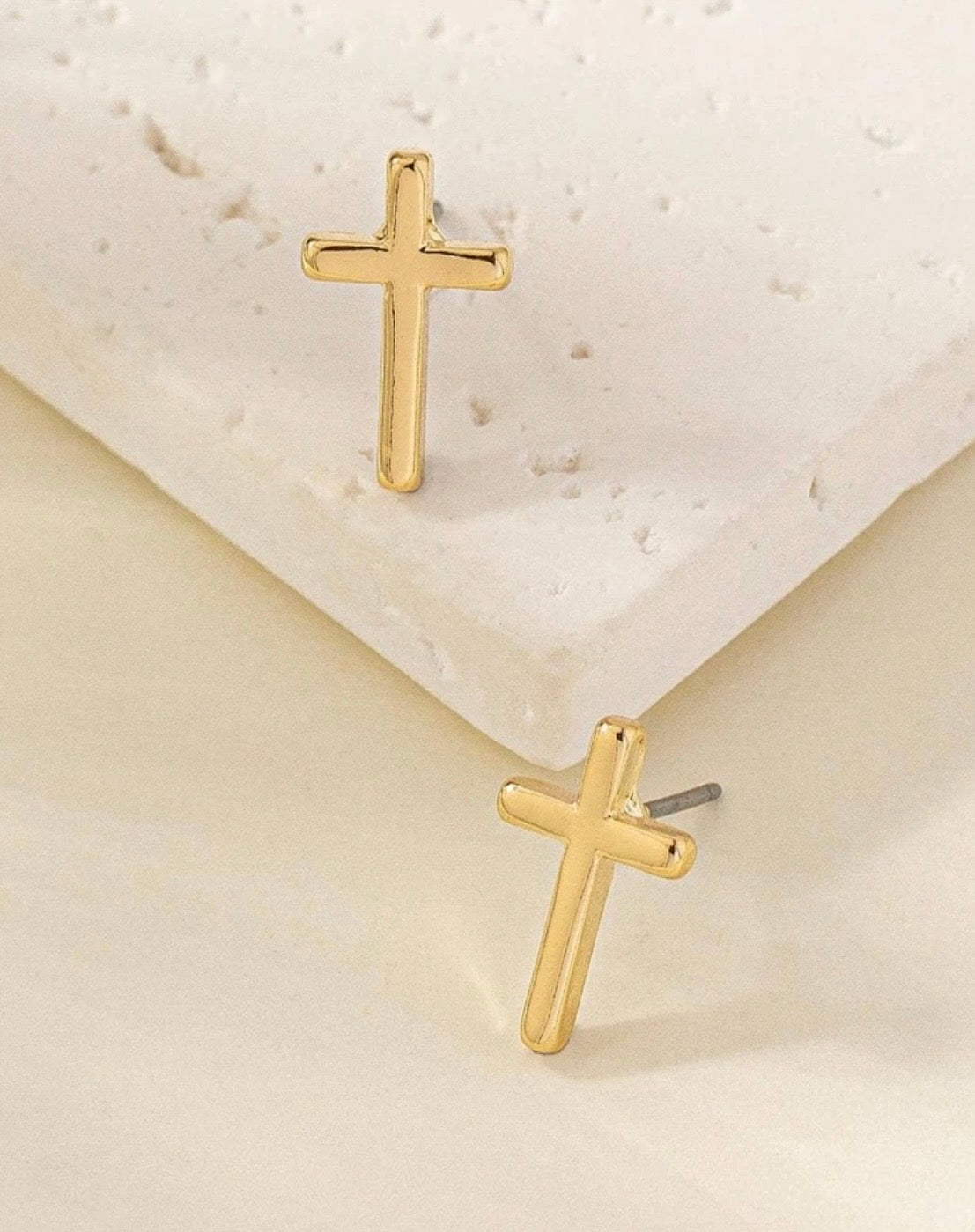 Beautiful Silver or Gold Cross Earrings
