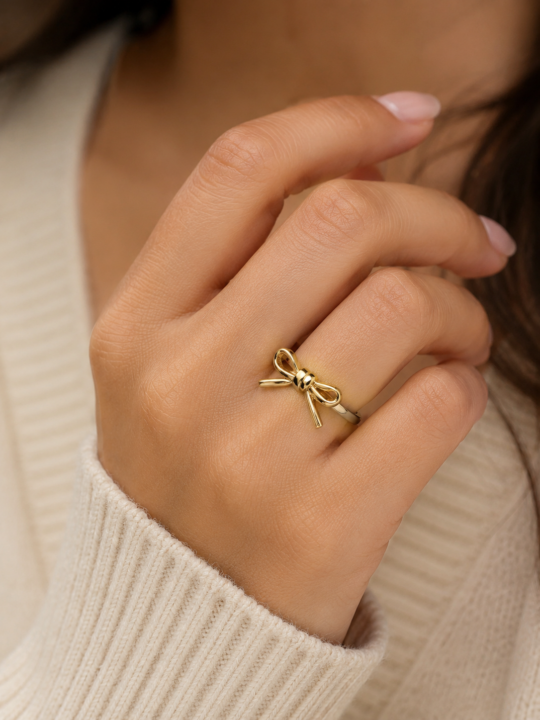 Beautiful Gold Bow Ring