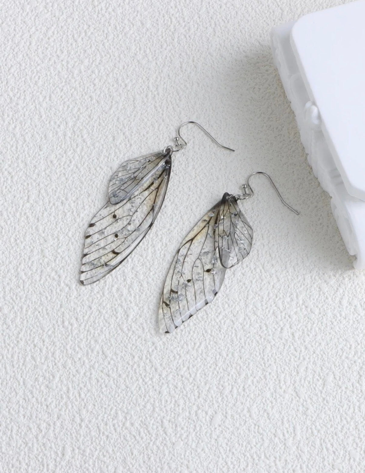 Beautiful Silver Butterfly Wing Earrings