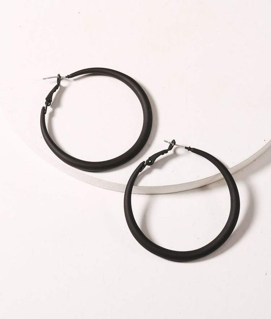 Beautiful Black Hoops