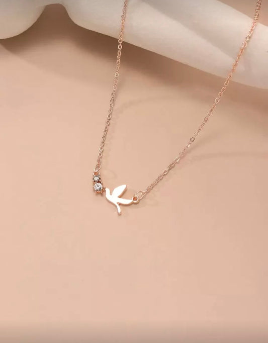 Gorgeous Rose Gold Dove Necklace
