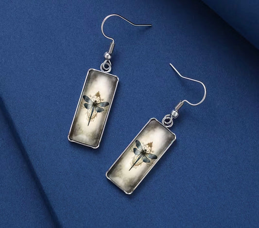 Midnight Dragonfly Earrings