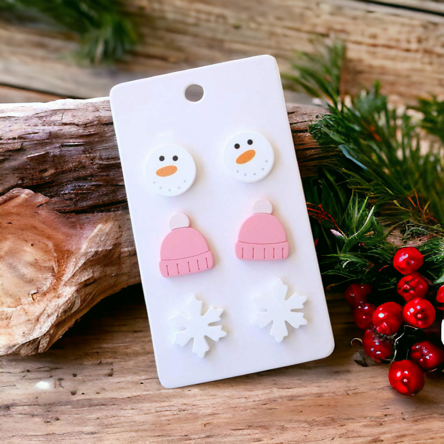 Beautiful Set of Christmas Studs