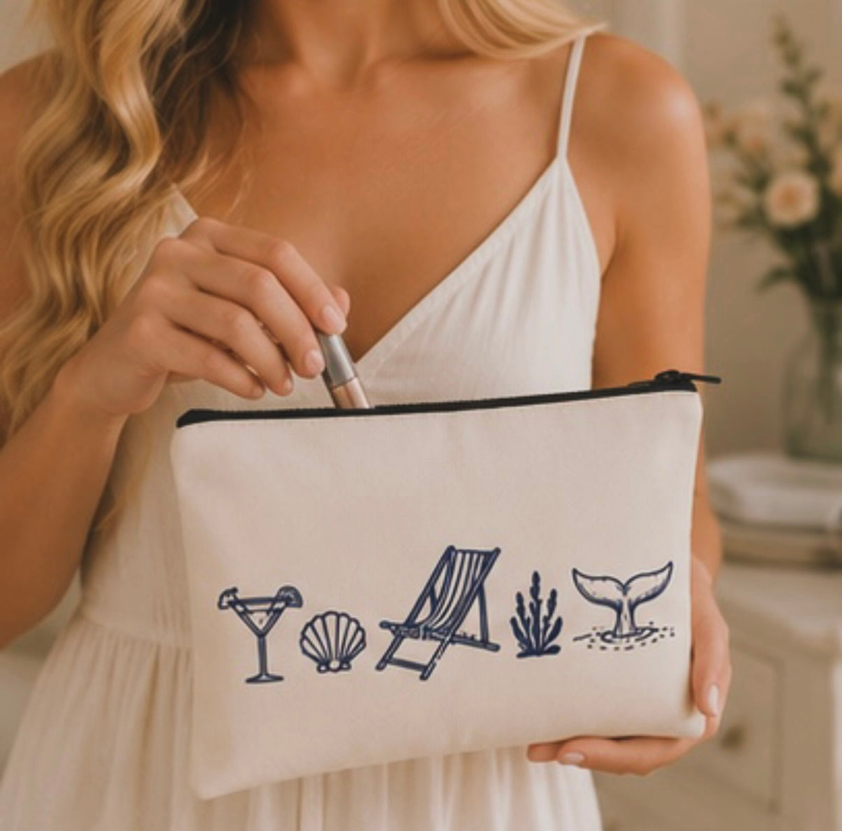 Beach Themed Toiletry/Cosmetic Bag