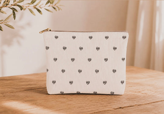 Simple Hearts Toiletry/Cosmetic Bag