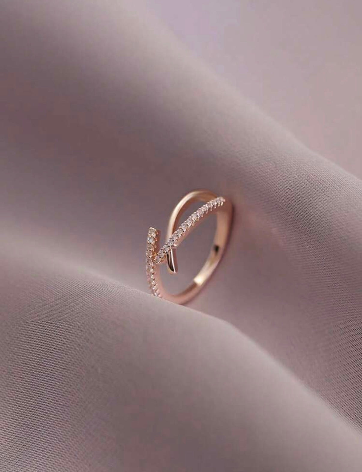 Sparkling Crystal Adjustable Ring – Gold, Rose Gold, or Silver