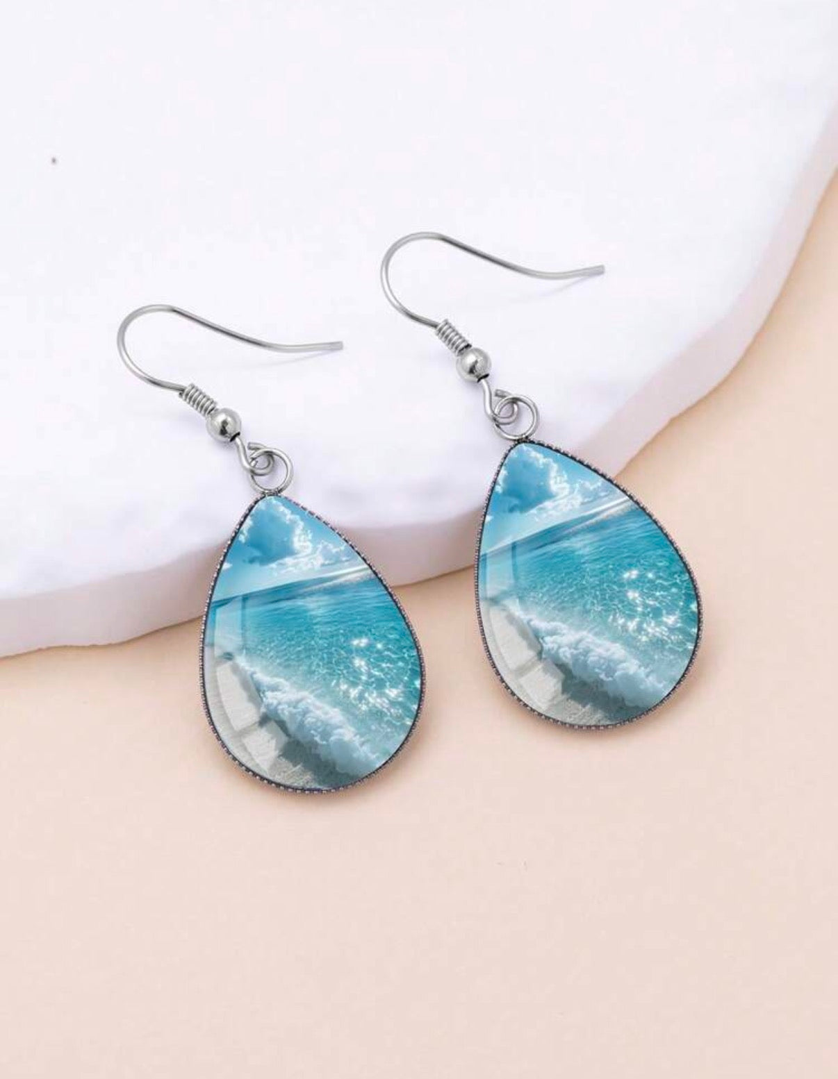 Ocean Breeze Teardrop Earrings