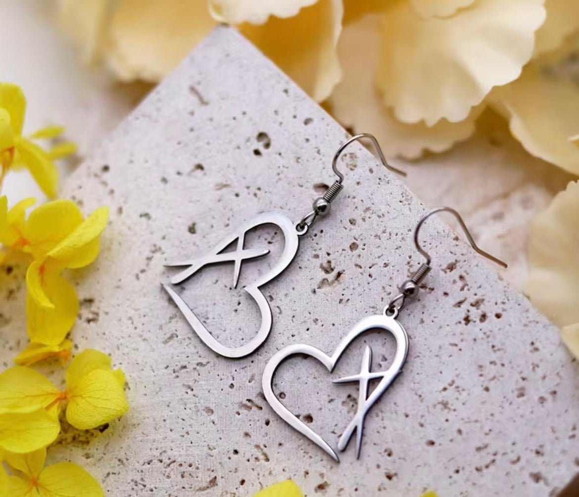 Faithful Heart Drop Earrings