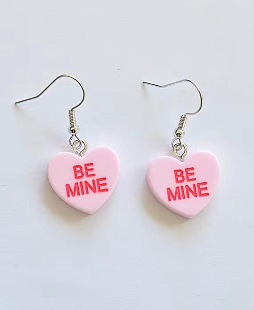 Be Mine Candy Heart Earrings