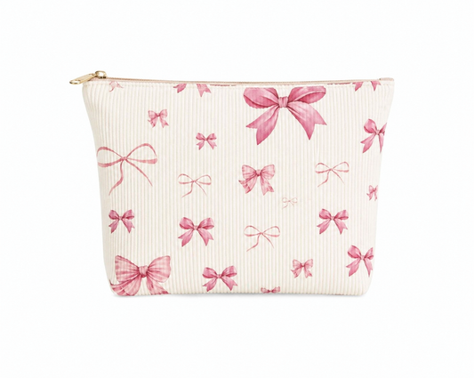 Pretty in Pink Bow Toiletry/Cosmetic Bag