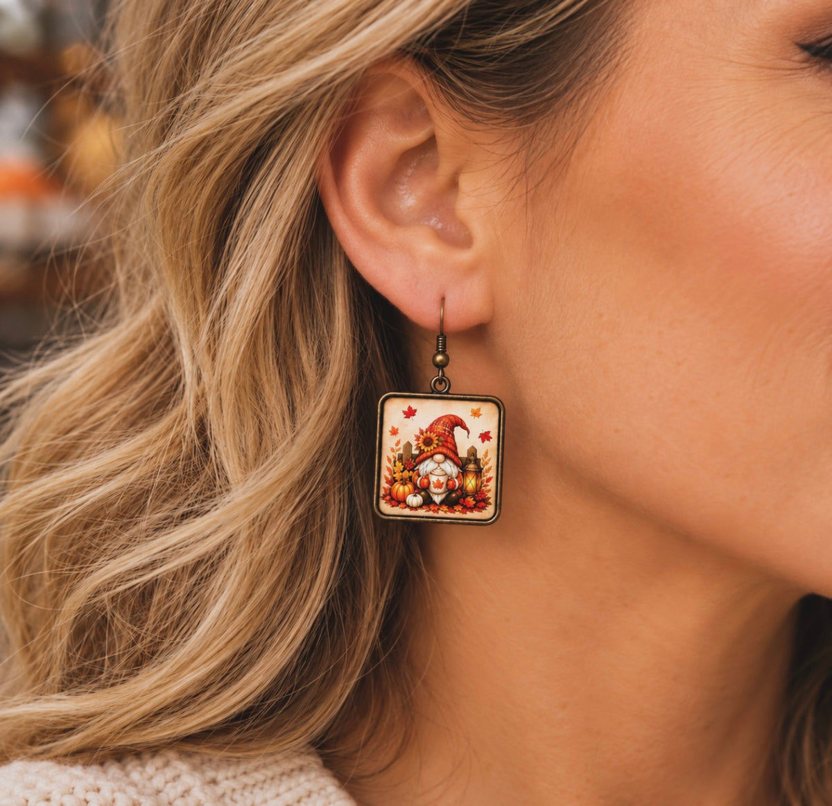 Cozy Fall Gnome Earrings