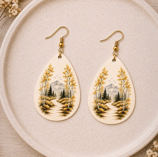 Golden Aspen Trail Earrings