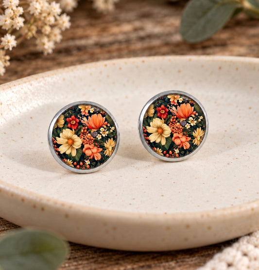 Autumn Garden Stud Earrings