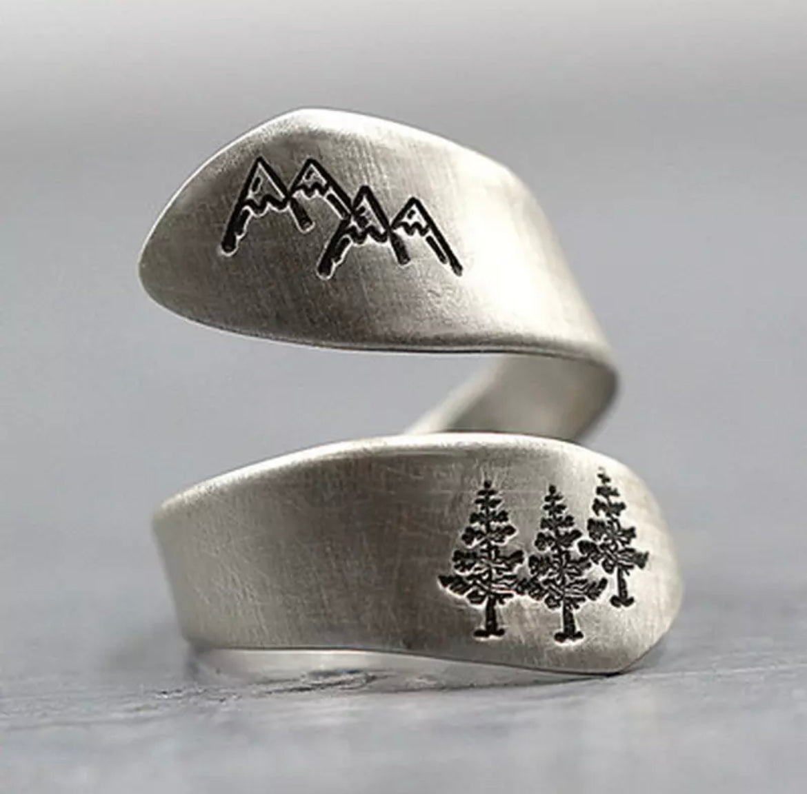 Winding Mountain Adjustable Ring