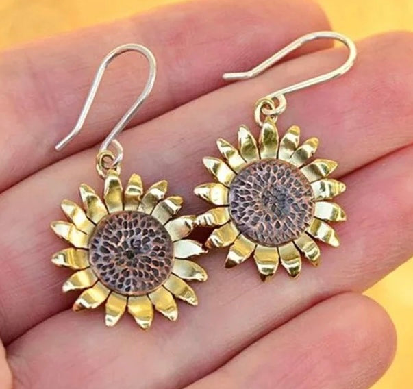 Beautiful Yellow Sunflower Earrings