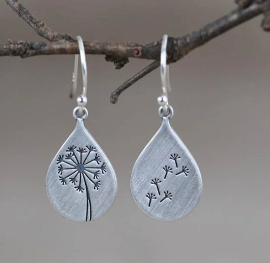 Beautiful Wishing Dandelion Earrings