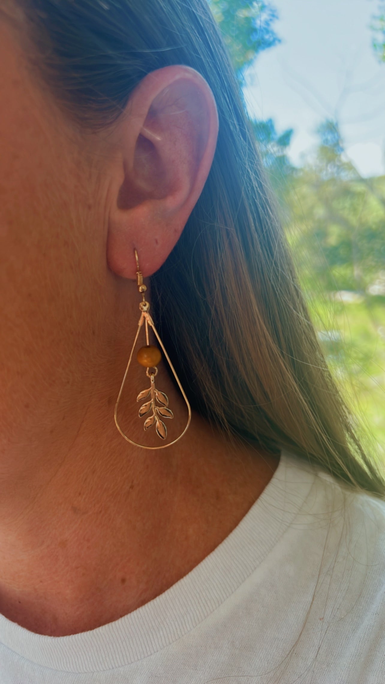 Gorgeous Leaf Water Drop Earrings