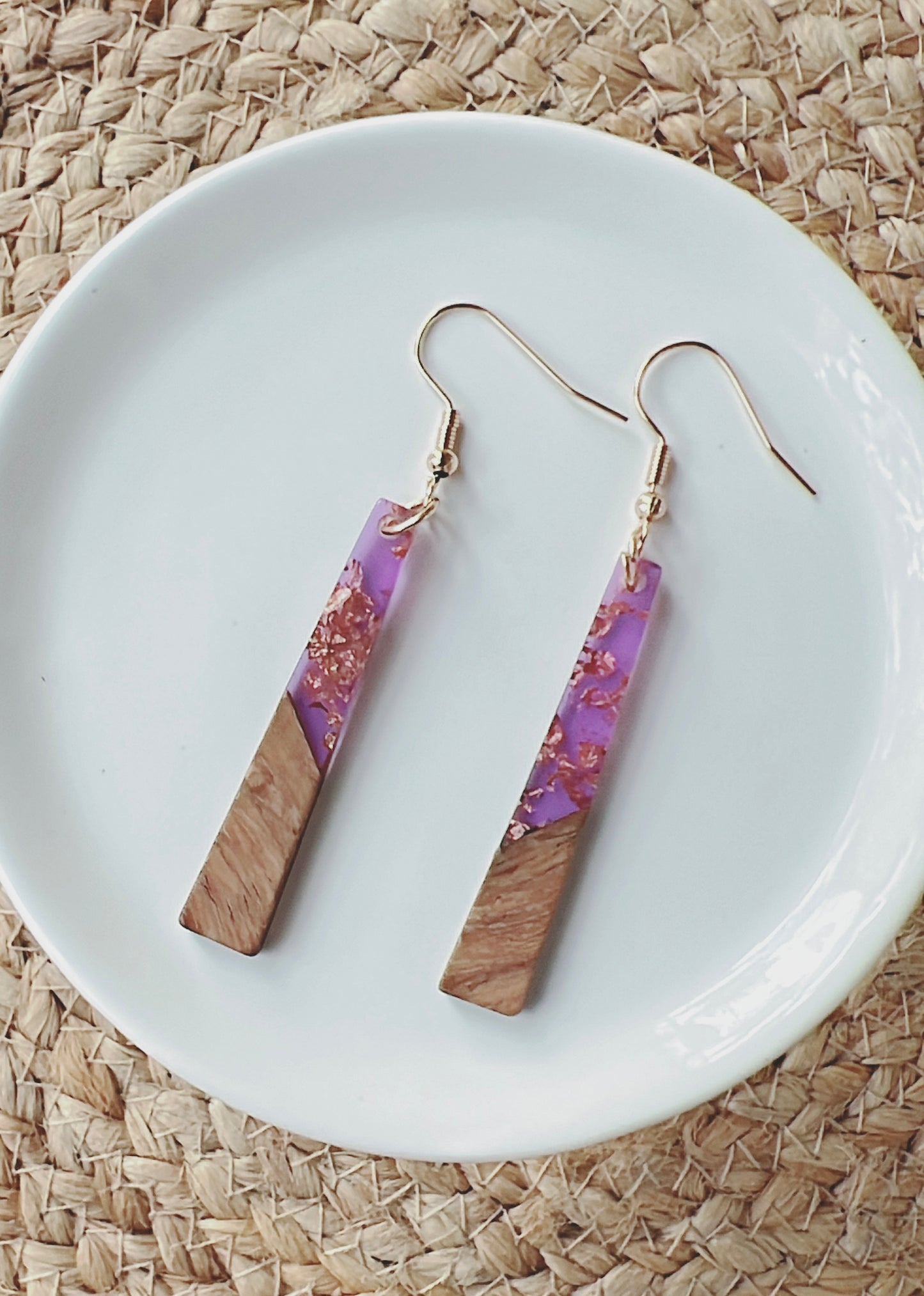 Gorgeous Wood and Purple Resin with Gold Flecks